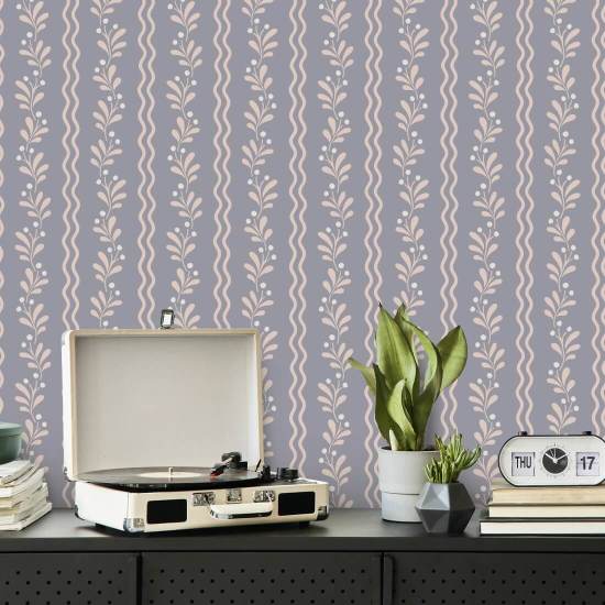 Berry Sprig Briar Botanical Wallpaper