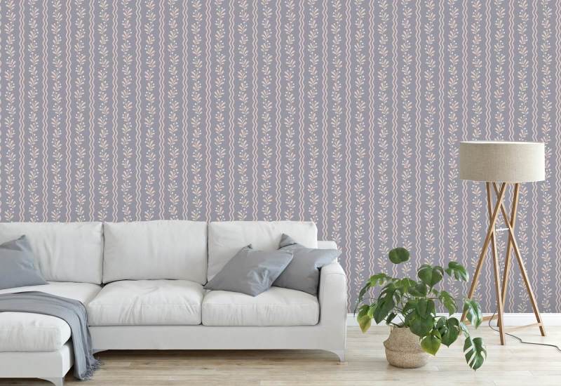 Radica Berry Sprig Carta da parati botanica