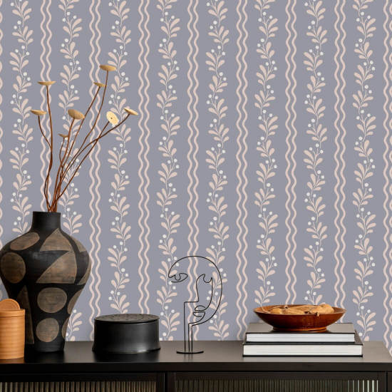 Berry Sprig Briar Botanical Wallpaper