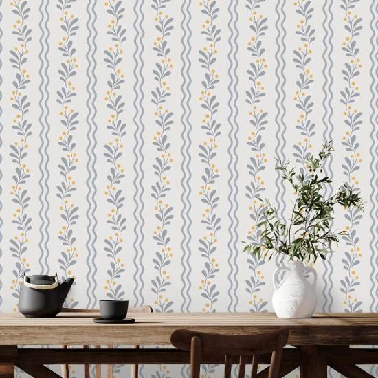 Berry Sprig Wildwood Floral Wallpaper