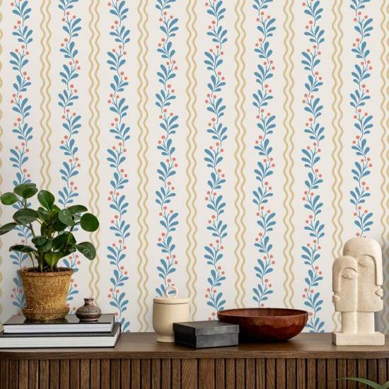 Bärkvist häck Blommig tapet