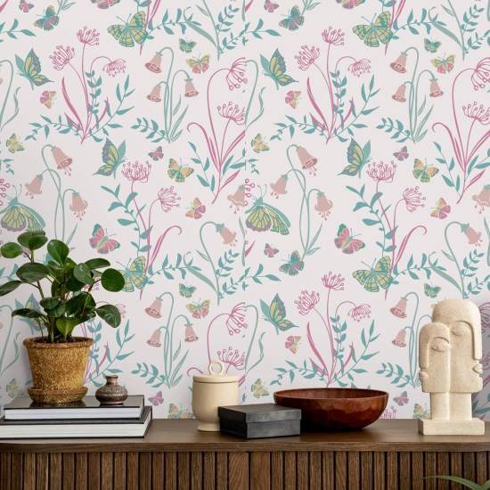 Vlindertuin Bloesem Vlinderbehang
