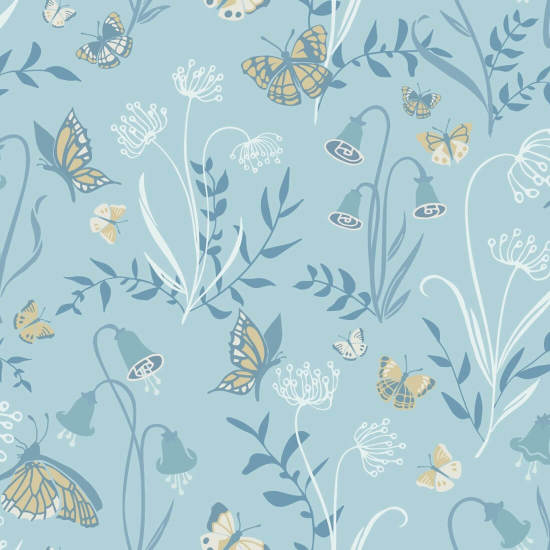 Butterfly Garden Summer Garden Wallpaper