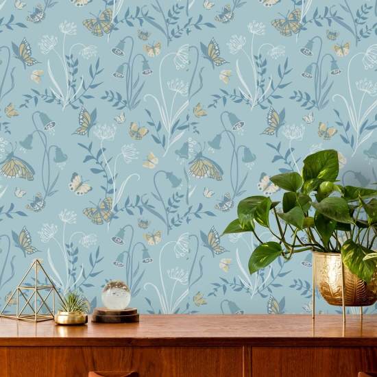 Butterfly Garden Summer Garden Wallpaper