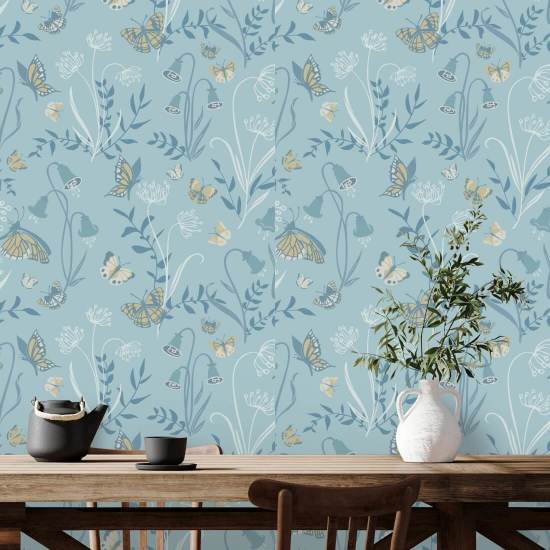 Butterfly Garden Summer Garden Wallpaper