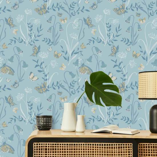 Butterfly Garden Summer Garden Wallpaper