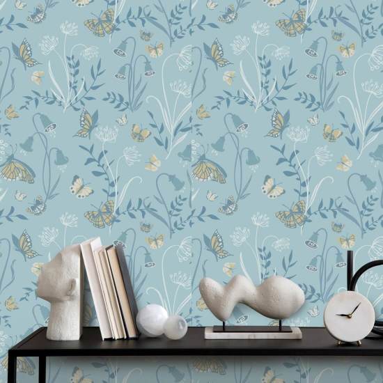 Vlindertuin zomer Tuinbehang