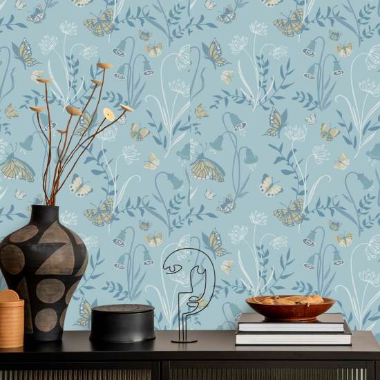 Jardin de papillons en été Papier peint de jardin