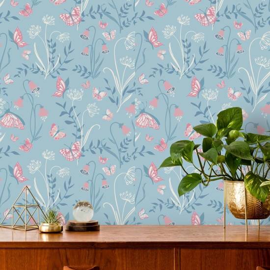 Butterfly Garden Joy Papier peint de jardin