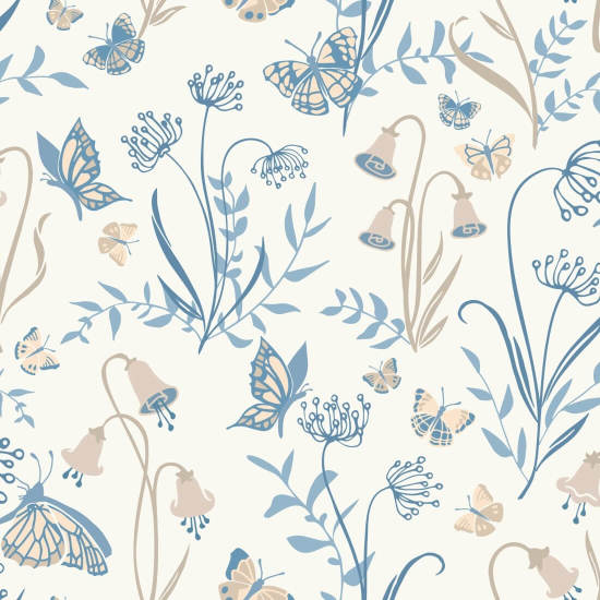 Butterfly Garden Calm Carta da parati con farfalle