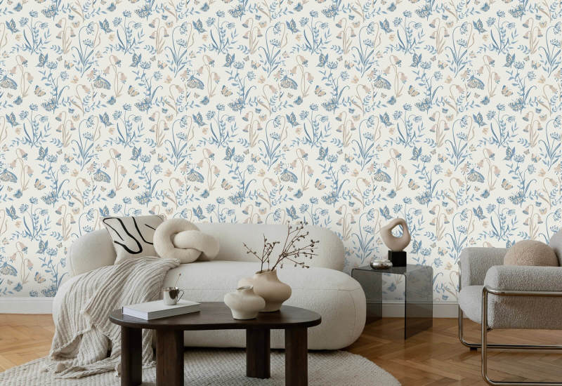 Jardin de papillons Calm Papier peint Butterfly