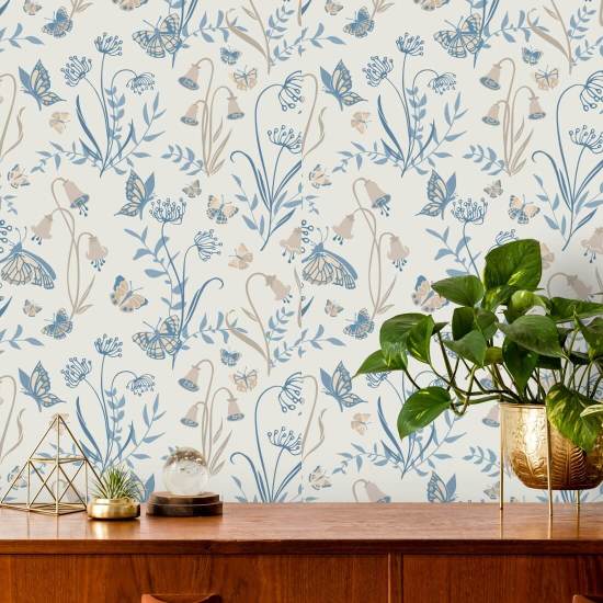 Jardin de papillons Calm Papier peint Butterfly