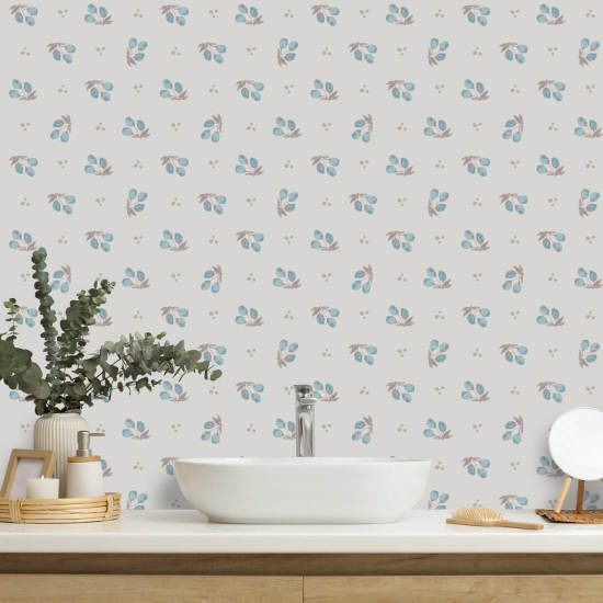 Kirschen Blau Küchen-Tapete