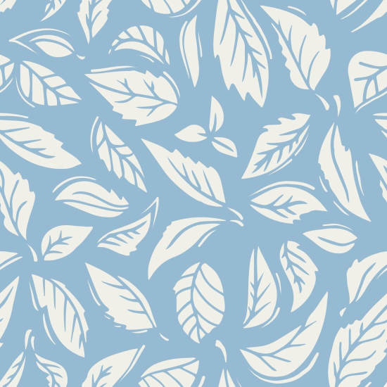 Folhas caídas azuis papel de parede Leaf