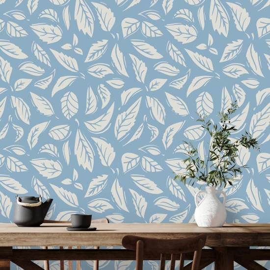 Fallende Blätter blau Blatt-Hintergrundbild