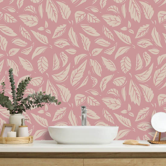 Fallende Blätter Rosa Blatt-Hintergrundbild