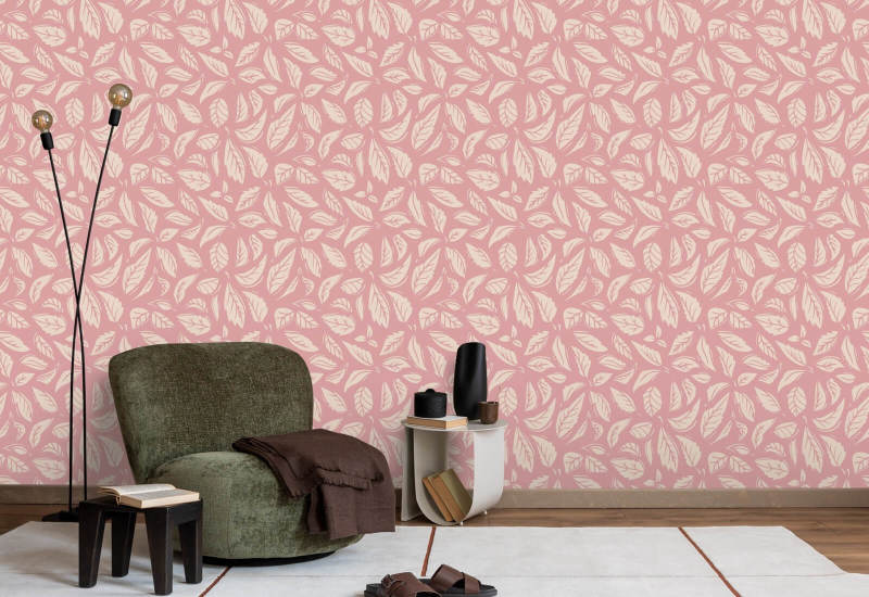 Fallende Blätter Rosa Blatt-Hintergrundbild
