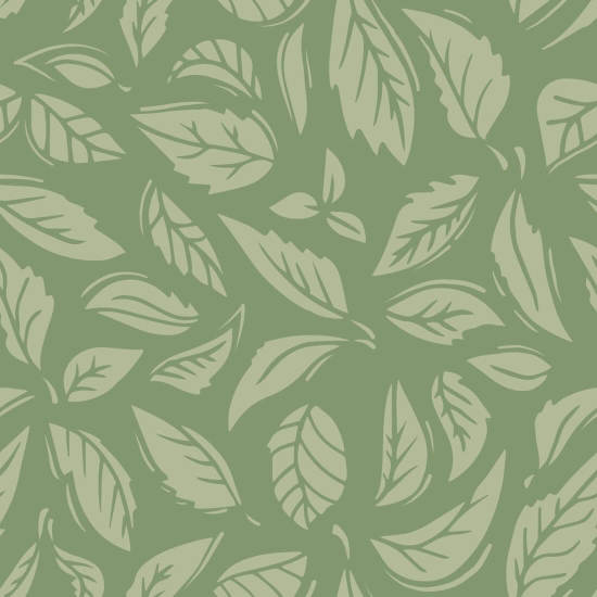 Falling Leaves Groen Green Leaf behang