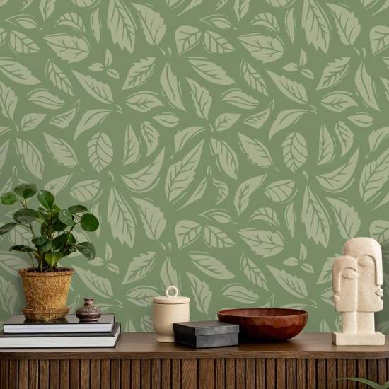 Falling Leaves Green Blad Bakgrund