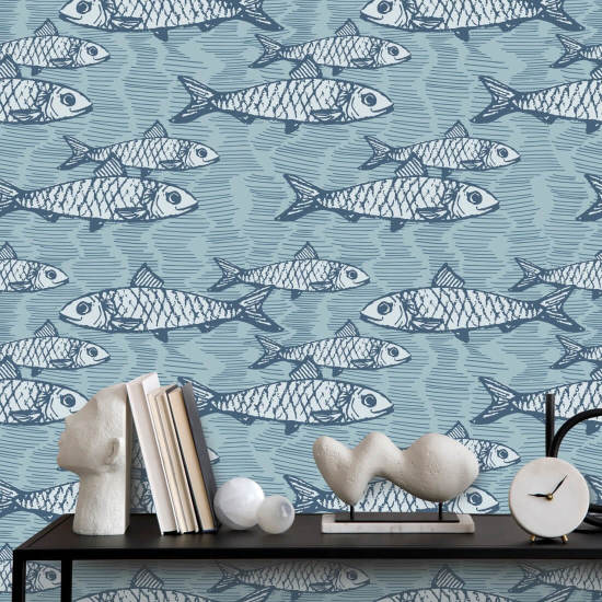 Kalakoulu Sininen Kala taustakuva