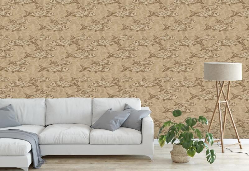 Skole for naturlige fisk Dyr tapet