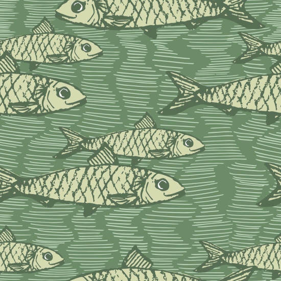 School of Fish Green Fisk Bakgrunn