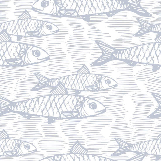 L'école de Fish White Papier peint Fish