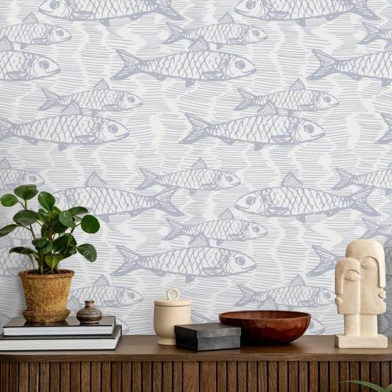 Escola de Peixe Branco papel de parede de peixe