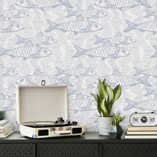 School of Fish White Fish Wallpaper