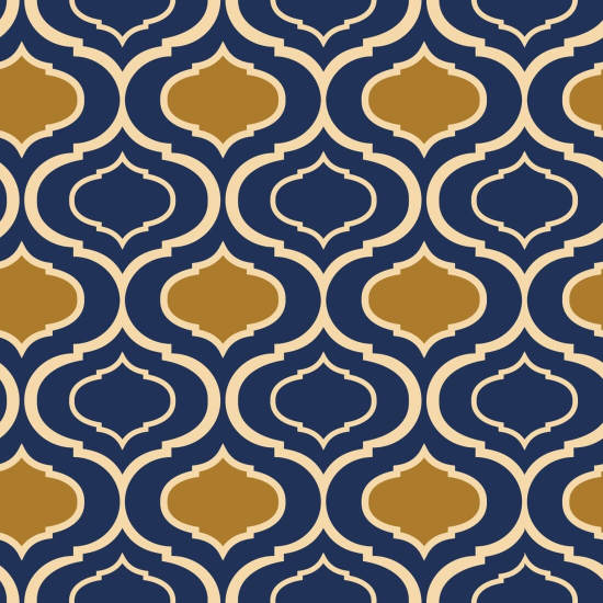 Enkelt Ogee Gold Retro Bakgrund 