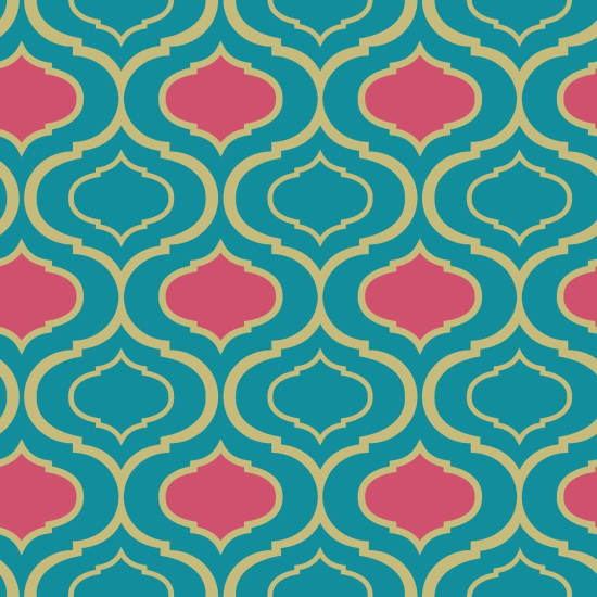 Simple Ogee Pink Fondo de pantalla con patrón