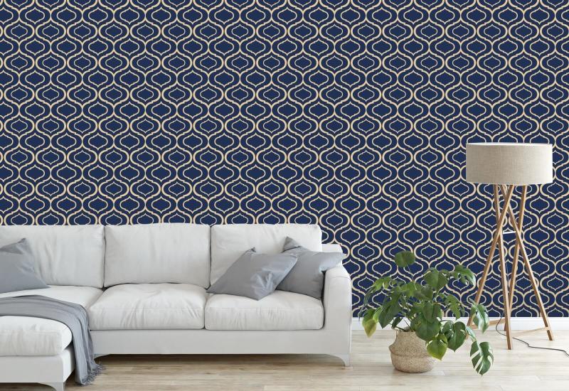 Yksinkertainen Ogee Dark Retro taustakuva 
