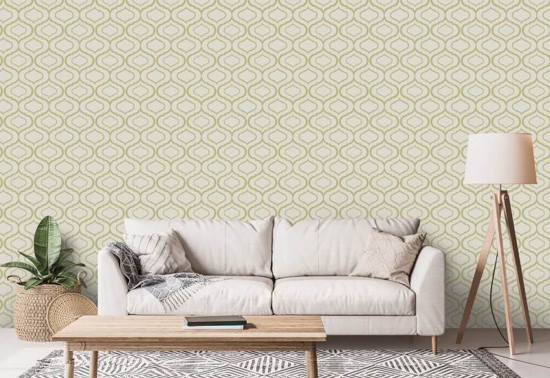 Enkel Ogee Neutral Retro Bakgrund 