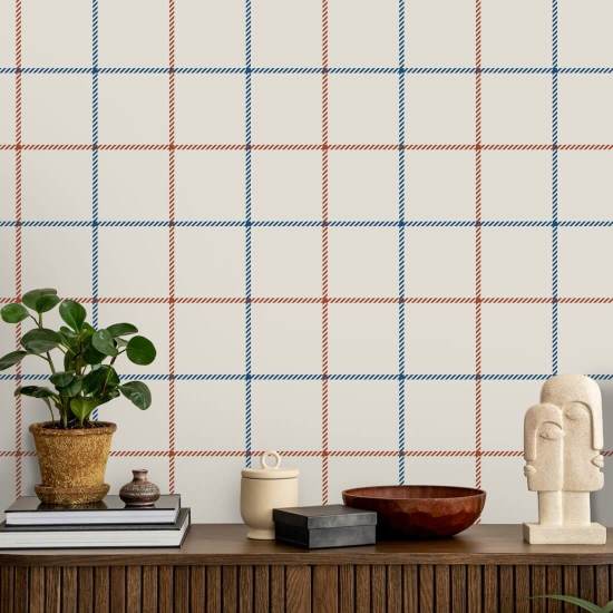 Tattersall Simple I Carta da parati tartan