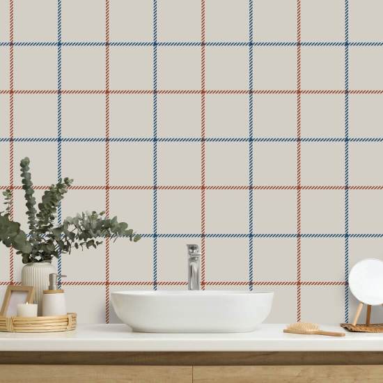 Tattersall Enkel I Tartan Bakgrund