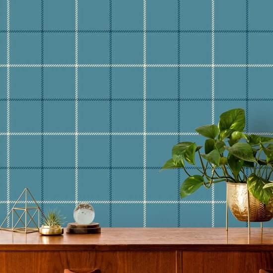 Tattersall Simple III Carta da parati tartan