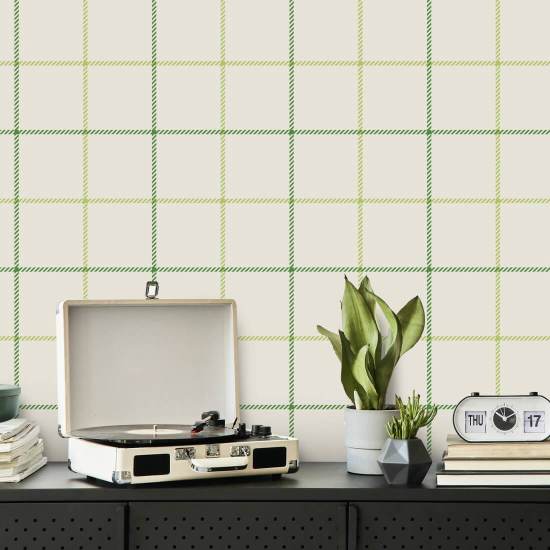 Tattersall Simple IV Plaid Wallpaper