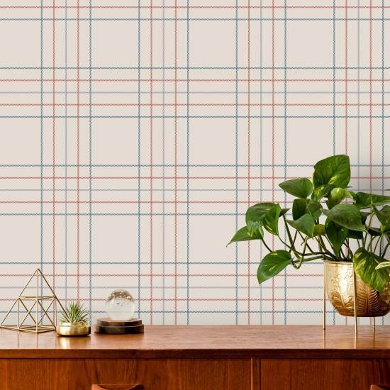 Tartan Tattersall I Papier peint Tartan