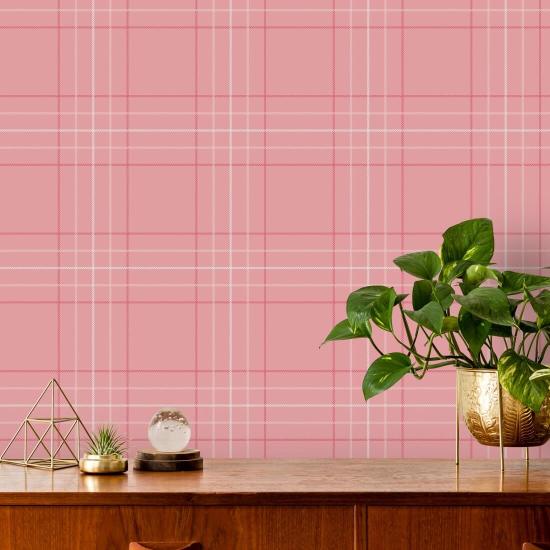 Tattersall Tartan V vaaleanpunainen taustakuva