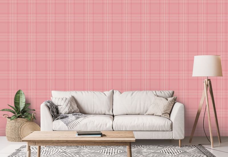 Tattersall Tartán V Fondo de pantalla rosa