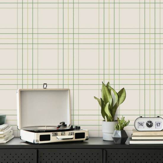Tattersall Tartan VI Geruit behang