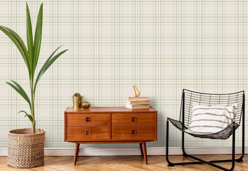Tattersall Tartan VI Plaid Bakgrunn