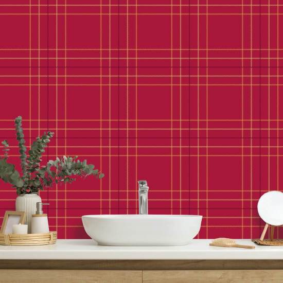 Tattersall Tartan VIII Papel de parede xadrez