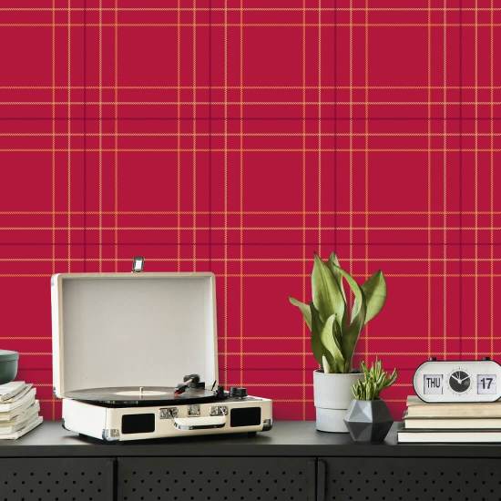 Tattersall Tartan VIII Plaid Wallpaper