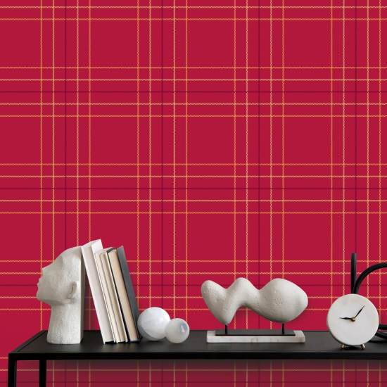 Tattersall Tartan VIII Carta da parati a quadri