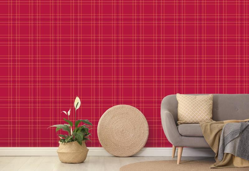 Tattersall Tartan VIII Geruit behang