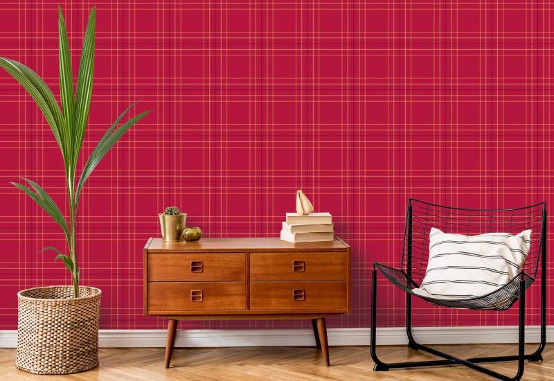 Tattersall Tartan VIII Plaid Wallpaper