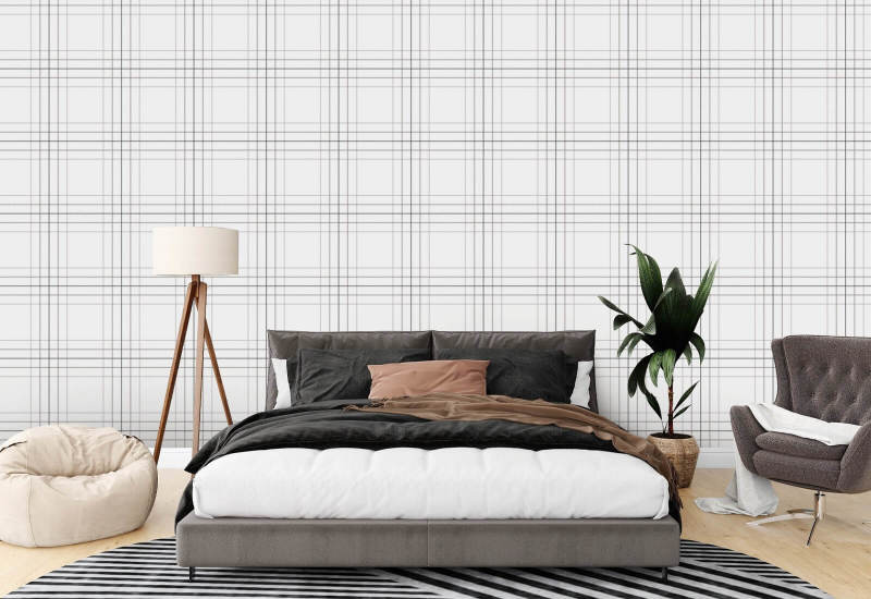 Tattersall Tartan IX Papel de parede estilo tartan