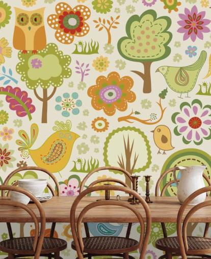 Papel de parede bonito dos pássaros coloridos Papel de parede bonito dos pássaros coloridos