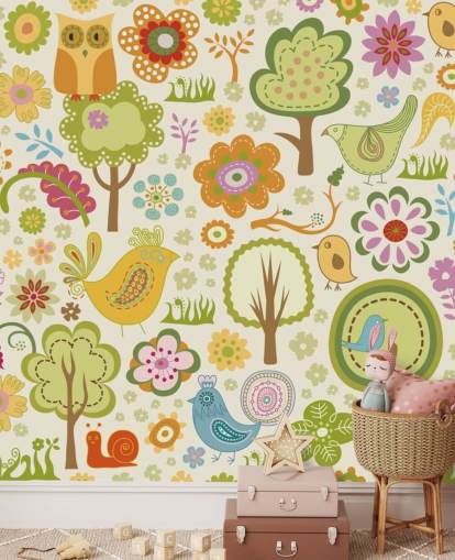 Cute Colourful Birds Wallpaper